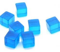 Tout Pour le Jeu Cube 12 mm bleu plastique translucide coloré