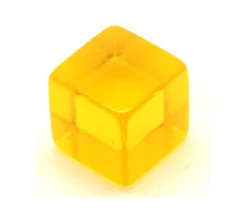 Tout Pour le Jeu Cube 12 mm jaune plastique translucide coloré