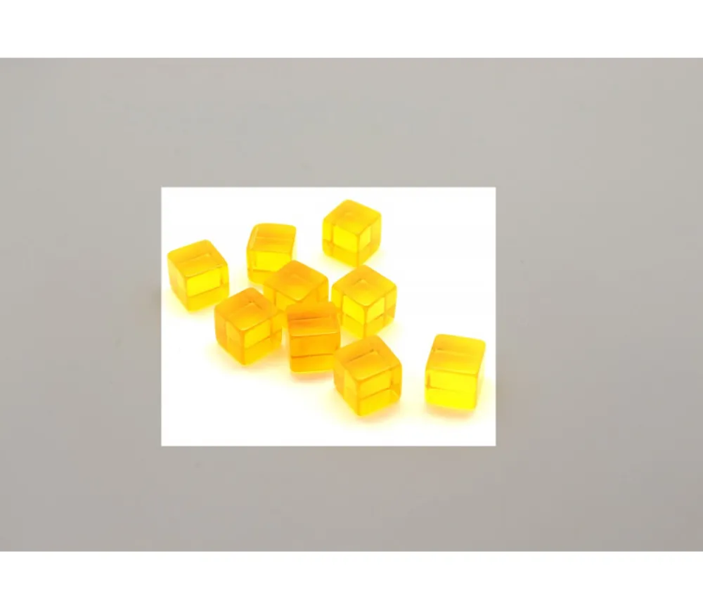 Tout Pour le Jeu Cube 12 mm jaune plastique translucide coloré