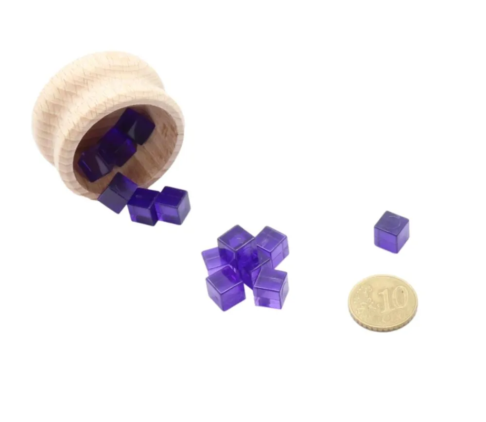 Tout Pour le Jeu Cube 8 mm plastique translucide coloré