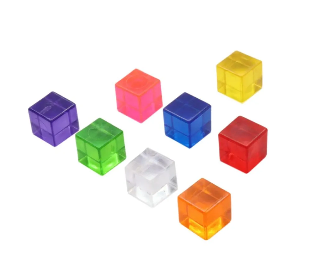 Tout Pour le Jeu Cube 8 mm plastique translucide coloré