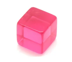 Tout Pour le Jeu Cube 12 mm rose plastique translucide coloré
