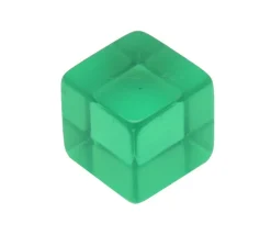 Tout Pour le Jeu Cube 12 mm vert plastique translucide coloré