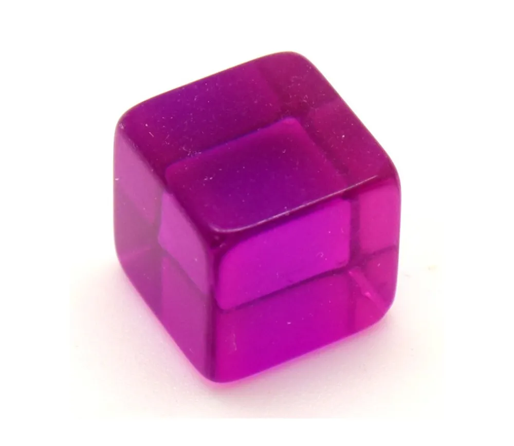 Tout Pour le Jeu Cube 12 mm violet plastique translucide coloré
