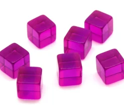 Tout Pour le Jeu Cube 12 mm violet plastique translucide coloré