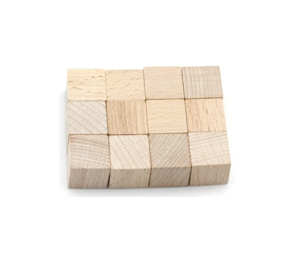 Tout Pour le Jeu Cube bois naturel 2.5 cm. 25 x 25 x 25 mm à l'unité