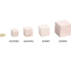 Tout Pour le Jeu Cube en bois 3 cm naturel 30 x 30 x 30 mm à l'unité