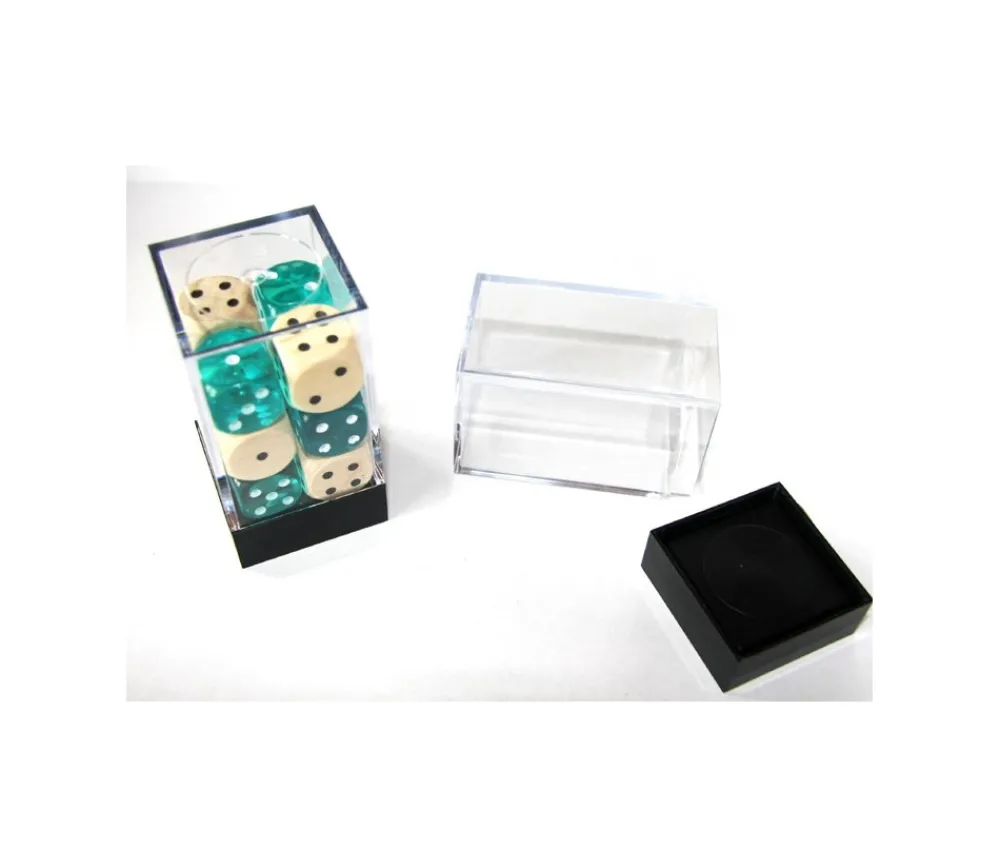 Tout Pour le Jeu Cube M rangement figurine - Mini boite transparente base noire 7.2 cm