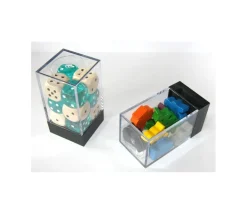 Tout Pour le Jeu Cube M rangement figurine - Mini boite transparente base noire 7.2 cm