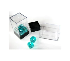 Tout Pour le Jeu Cube M rangement figurine - Mini boite transparente base noire 7.2 cm