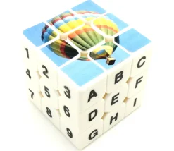 Tout Pour le Jeu Cube magique blanc 5.5 cm à personnaliser jeu de patience 6 faces 3x3x3