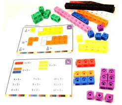 Tout Pour le Jeu Cubes Math - set activités - 100 cubes + 15 fiches