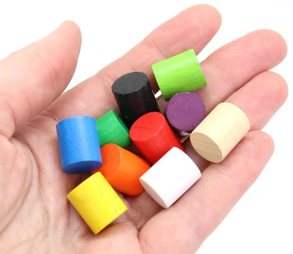 Tout Pour le Jeu Cylindre bois coloré 15 x 13 mm à l'unité