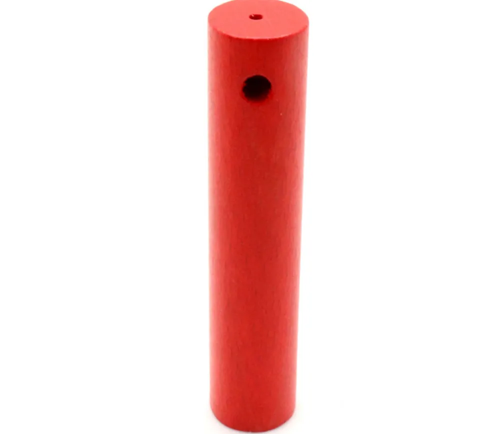 Tout Pour le Jeu Cylindre long 10 cm diam 2 cm en bois rouge