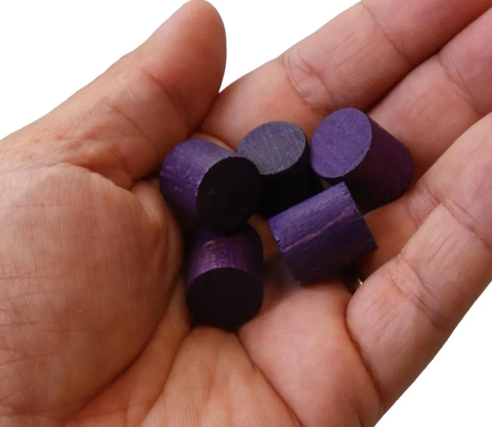 Tout Pour le Jeu Cylindre violet en bois 15 x 13 mm pion de jeu