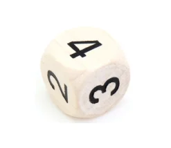 Tout Pour le Jeu Dé 1 2 2 3 3 4 en bois de 16 mm en chiffres