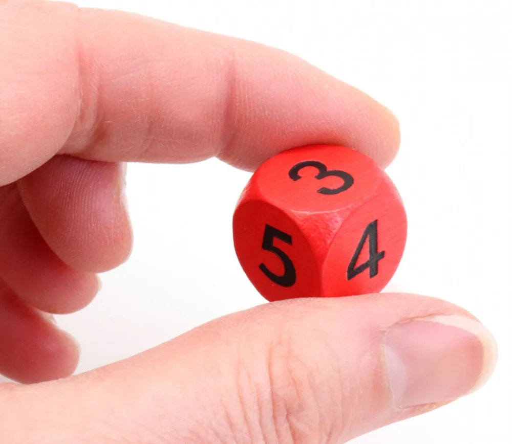 Tout Pour le Jeu Dé 3 3 4 4 5 5 en bois de 16 mm rouge