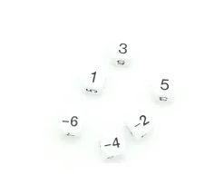 Tout Pour le Jeu Dé 1 3 5 -2-4-6 impair positif et pair négatif en 22 mm