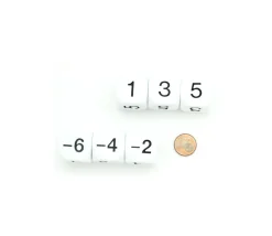 Tout Pour le Jeu Dé 1 3 5 -2-4-6 impair positif et pair négatif en 22 mm