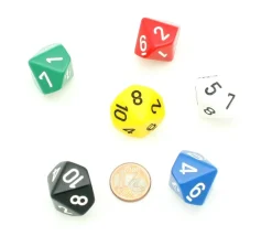 Tout Pour le Jeu Dé à 10 faces 1 à 10 opaques jeux de rôle d10 à l'unité