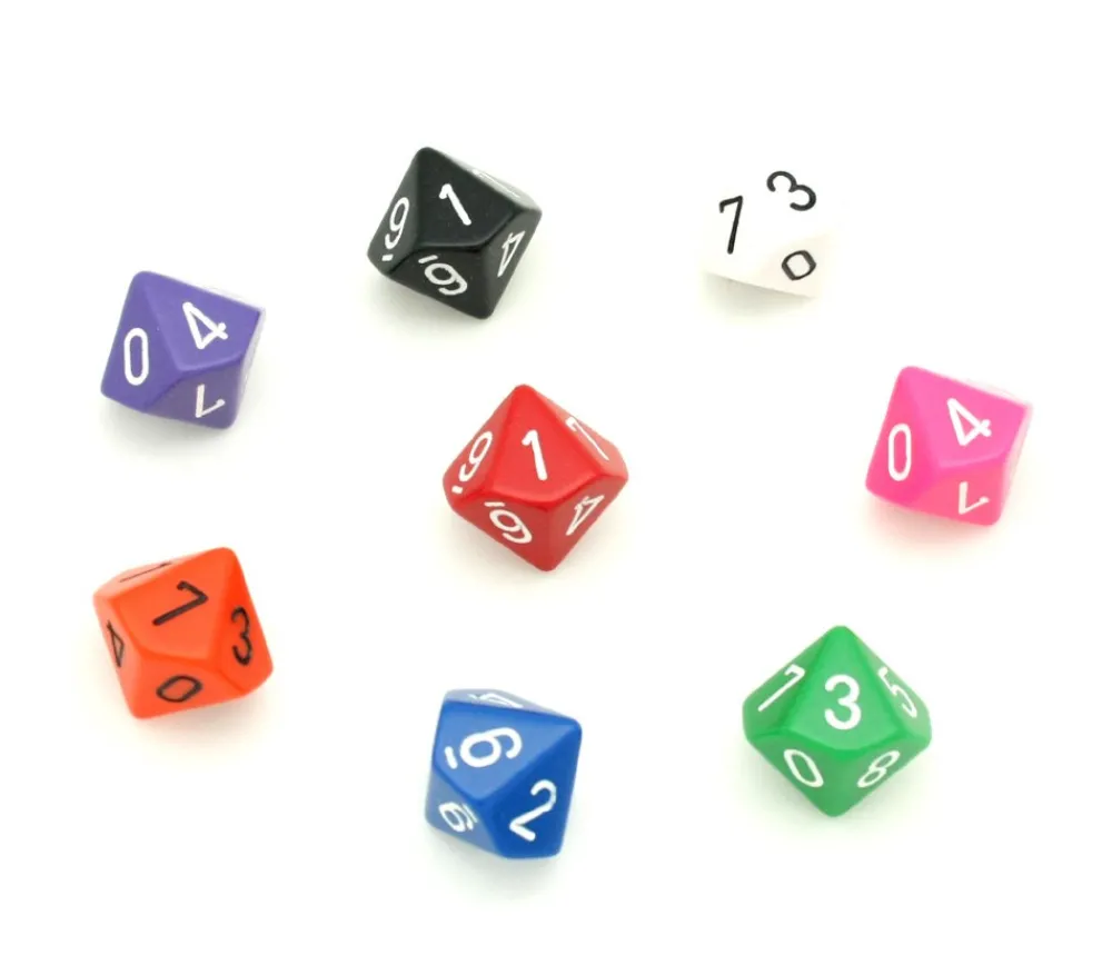 Tout Pour le Jeu Dé à 10 faces 0 à 9 opaques jeux de rôle d10 à l'unité