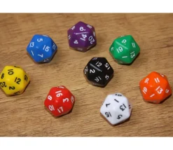 Tout Pour le Jeu Dé à 20 faces couleurs opaques jeux de rôle à l'unité (couleur mise au hasard)