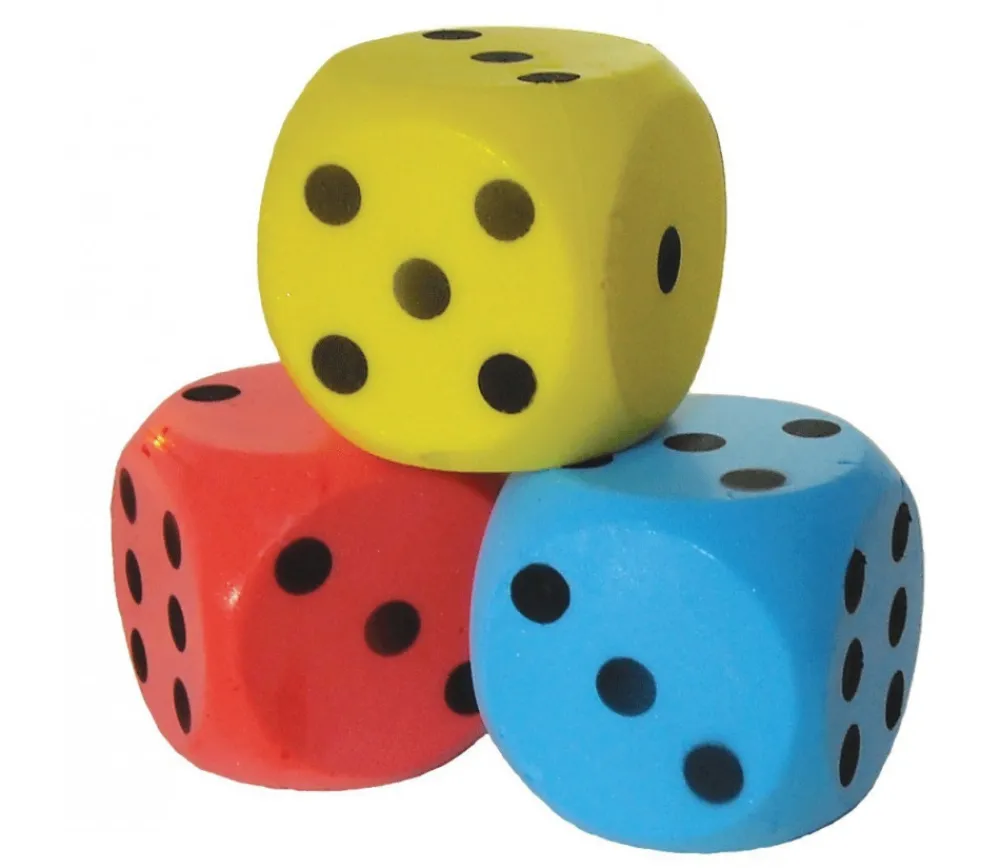 Enfant Tout Pour le Jeu Dé 15 cm géant mousse bas de gamme jaune
