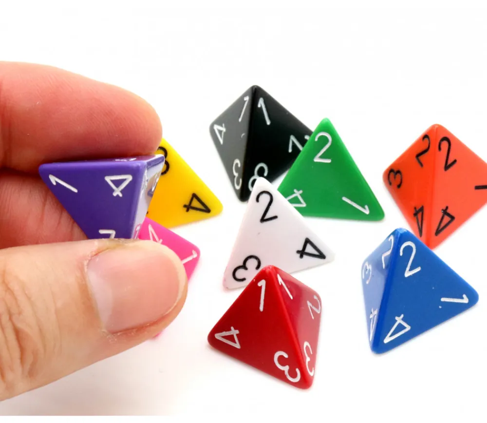 Tout Pour le Jeu Dé 4 faces 1 à 4 opaques d4 pour jeux à l'unité