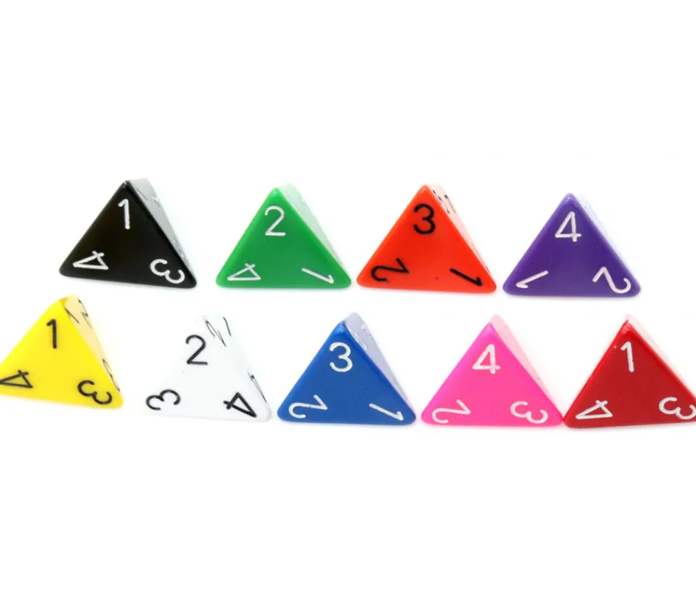 Tout Pour le Jeu Dé 4 faces 1 à 4 opaques d4 pour jeux à l'unité