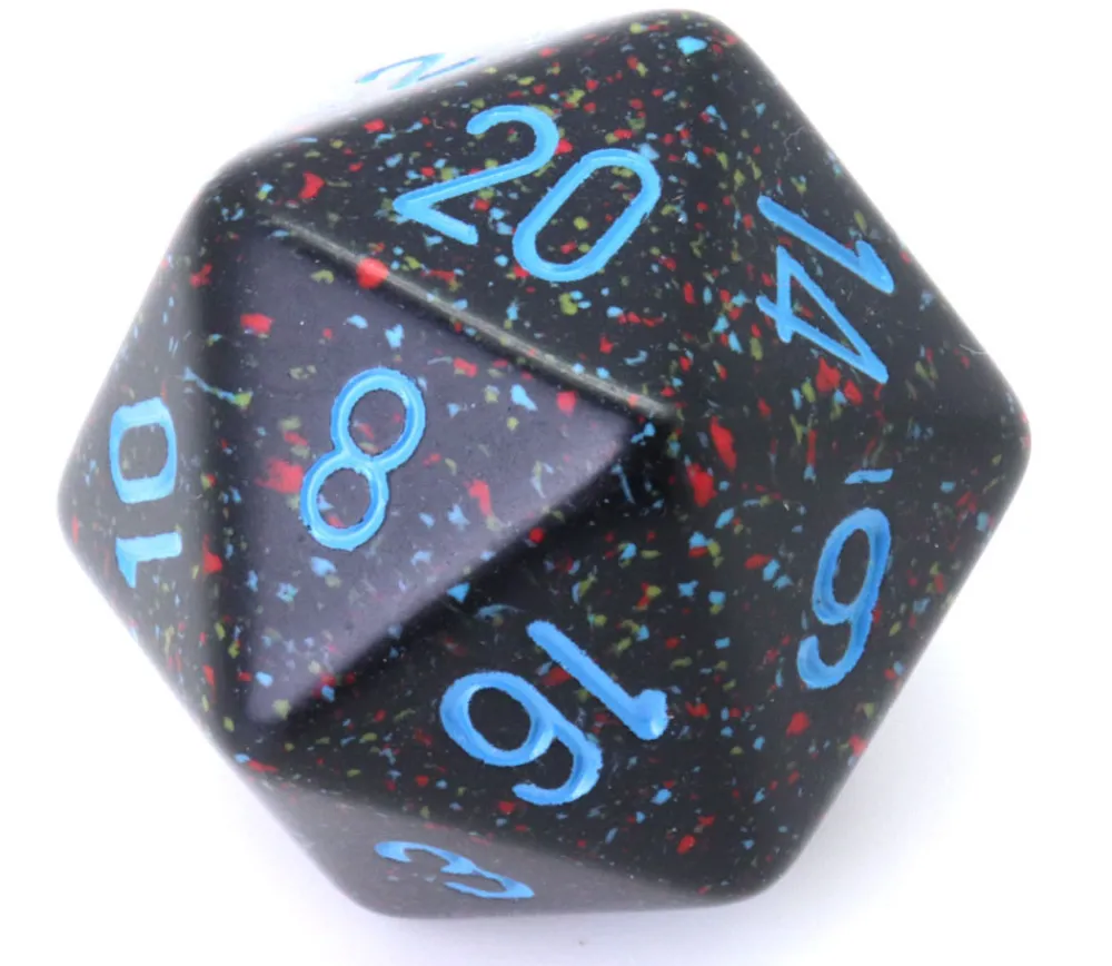 Tout Pour le Jeu Dé 20 faces 34 mm Speckled ciel étoilé bleu foncé