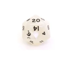 Tout Pour le Jeu Dé 20 faces beige nacré de 2 à 20