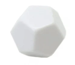 Tout Pour le Jeu Dé 12 faces blanc neutre à personnaliser 2.2 cm