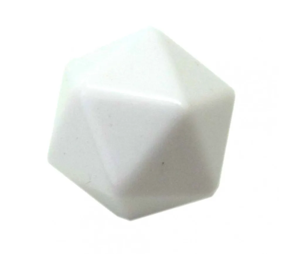 Tout Pour le Jeu Dé 20 faces blanc neutre à personnaliser 2.2 cm