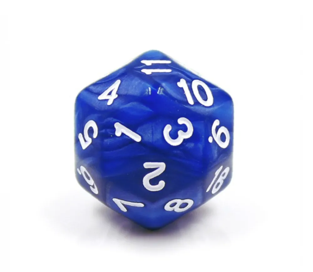 Tout Pour le Jeu Dé 30 faces bleu nacré D30 de jeu