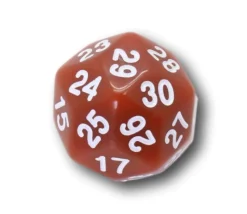 Tout Pour le Jeu Dé 30 faces cuivré D30 de jeu