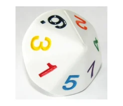 Tout Pour le Jeu Dé 14 faces de 1 à 7 chiffres colorés 4 cm