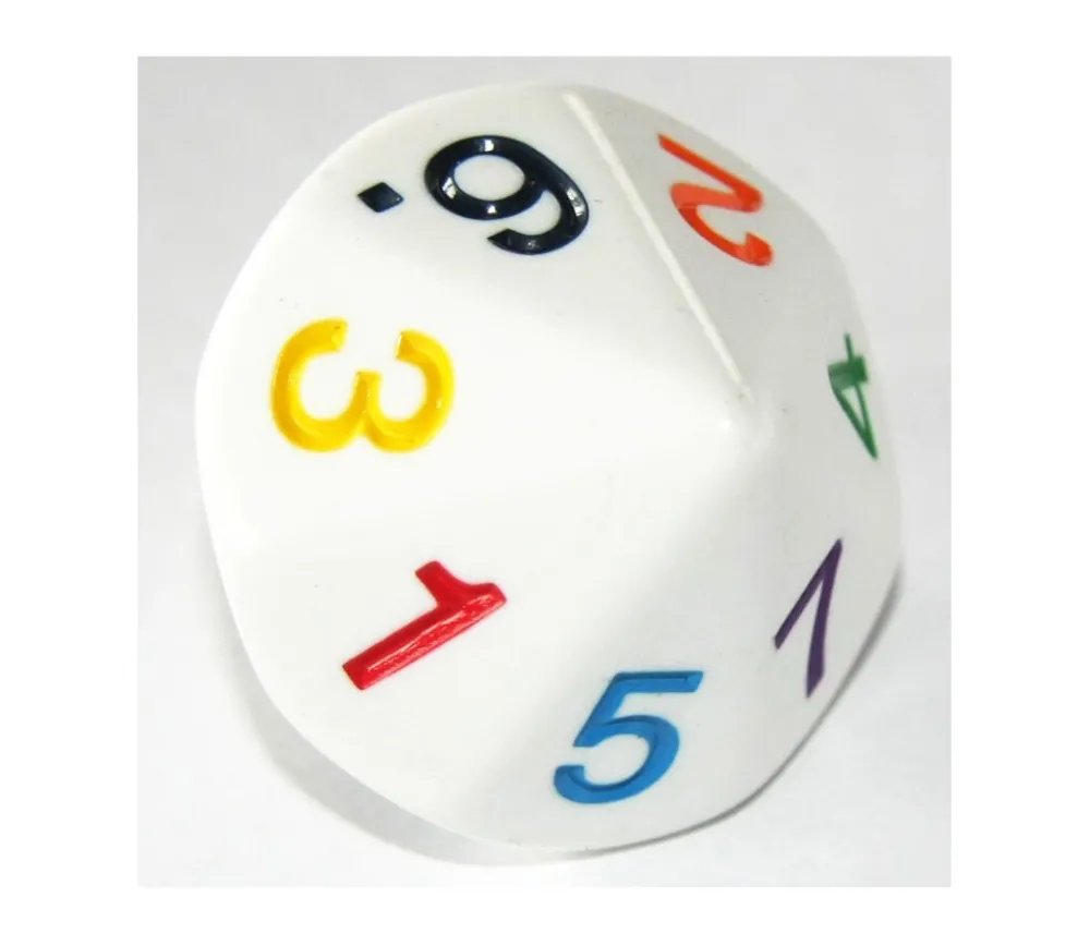 Tout Pour le Jeu Dé 14 faces de 1 à 7 chiffres colorés 4 cm
