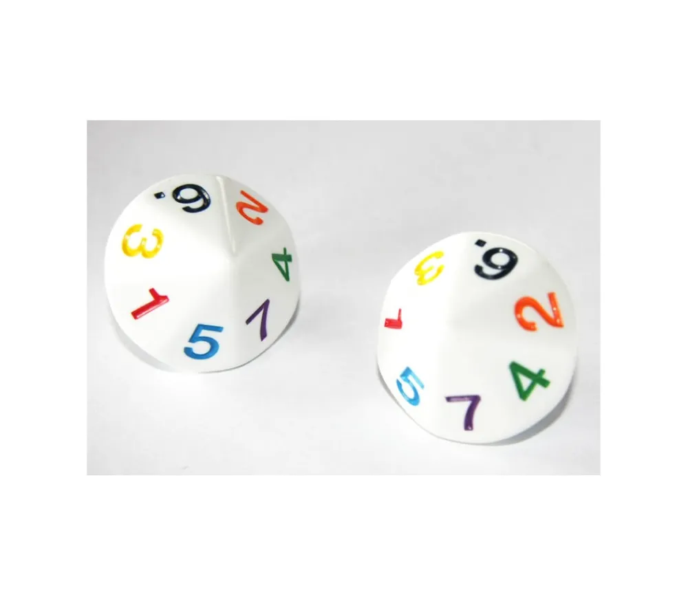 Tout Pour le Jeu Dé 14 faces de 1 à 7 chiffres colorés 4 cm
