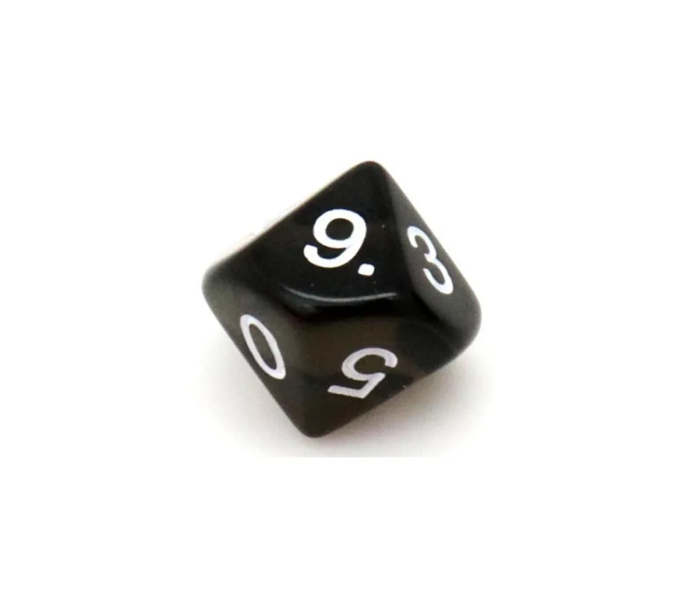 Tout Pour le Jeu Dé 10 faces en translucide de 0 à 9 à l'unité (couleur mise au hasard)