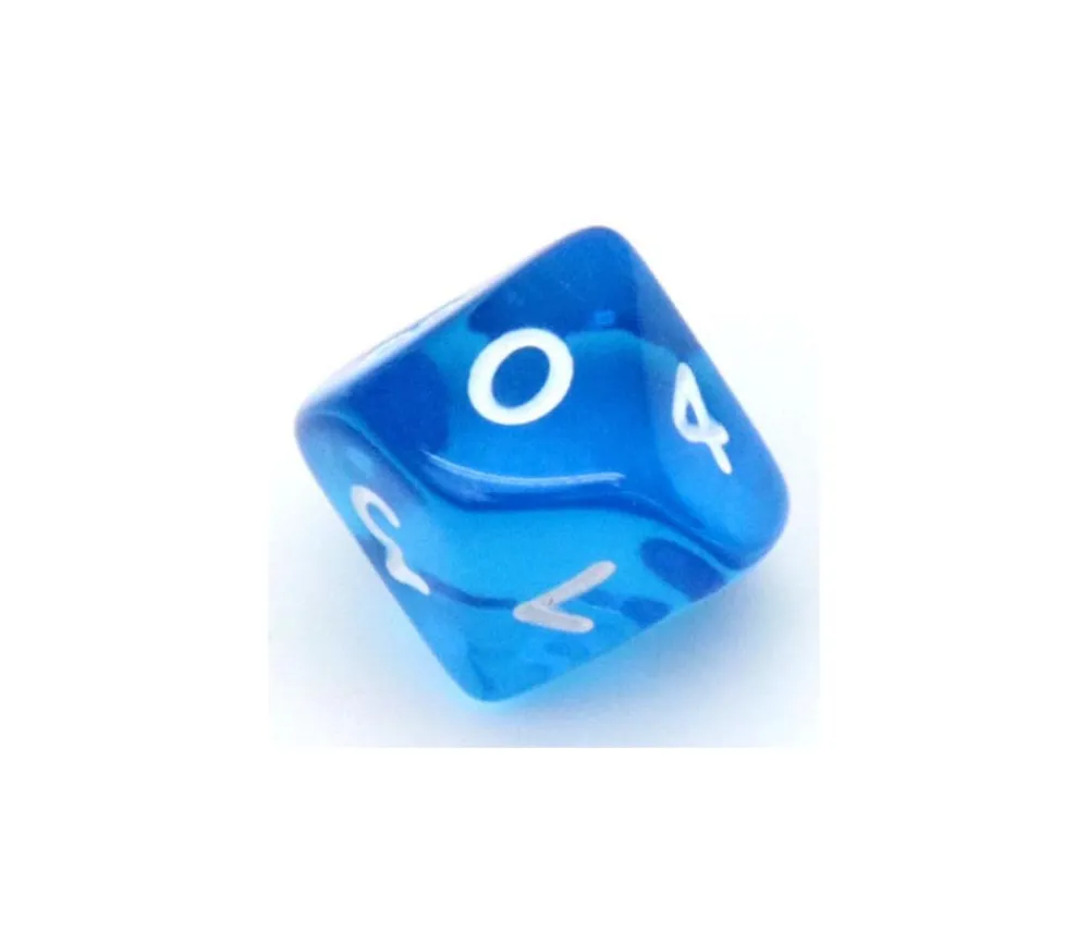 Tout Pour le Jeu Dé 10 faces en translucide de 0 à 9 à l'unité (couleur mise au hasard)