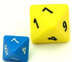 Tout Pour le Jeu Dé 8 faces géant d8 opaques JUMBO à l'unité (couleur au hasard)