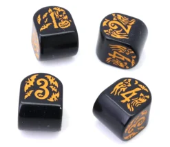 Tout Pour le Jeu Dé 4 faces Halloween moderne (forme arrondie)