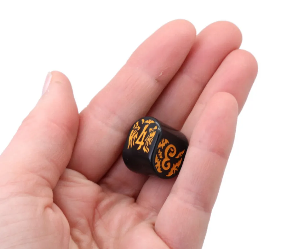 Tout Pour le Jeu Dé 4 faces Halloween moderne (forme arrondie)