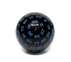 Tout Pour le Jeu Dé 100 faces noir et bleu D100 de jeu