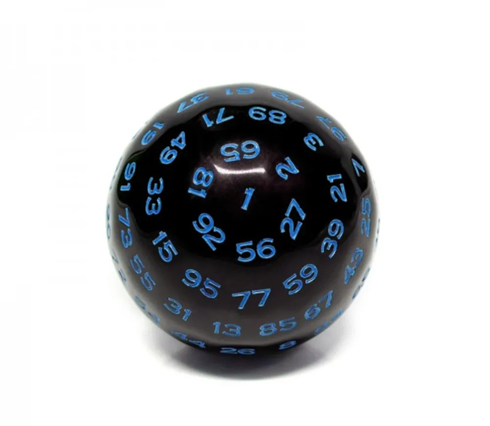 Tout Pour le Jeu Dé 100 faces noir et bleu D100 de jeu