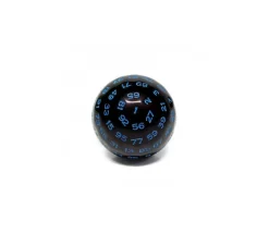 Tout Pour le Jeu Dé 100 faces noir et bleu D100 de jeu