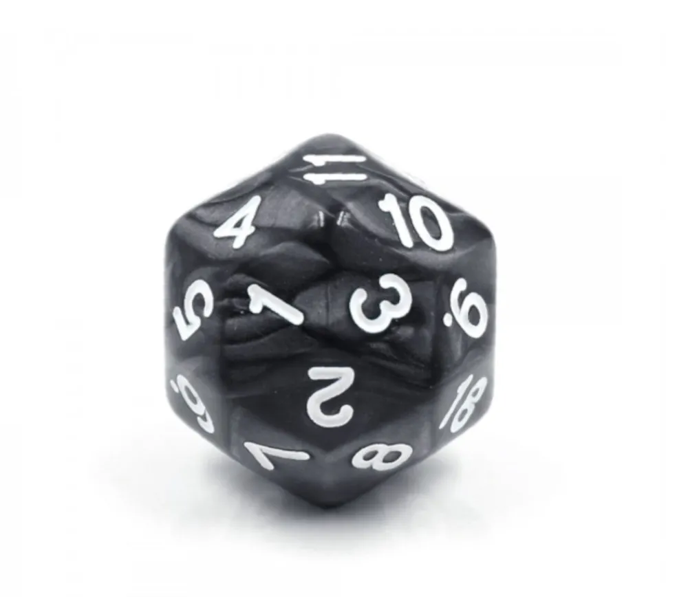 Tout Pour le Jeu Dé 30 faces noir perle D30 de jeu