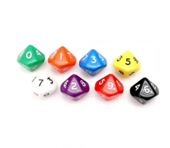 Tout Pour le Jeu Dé 10 faces opaque 0 à 9 à l'unité (couleur mise au hasard)