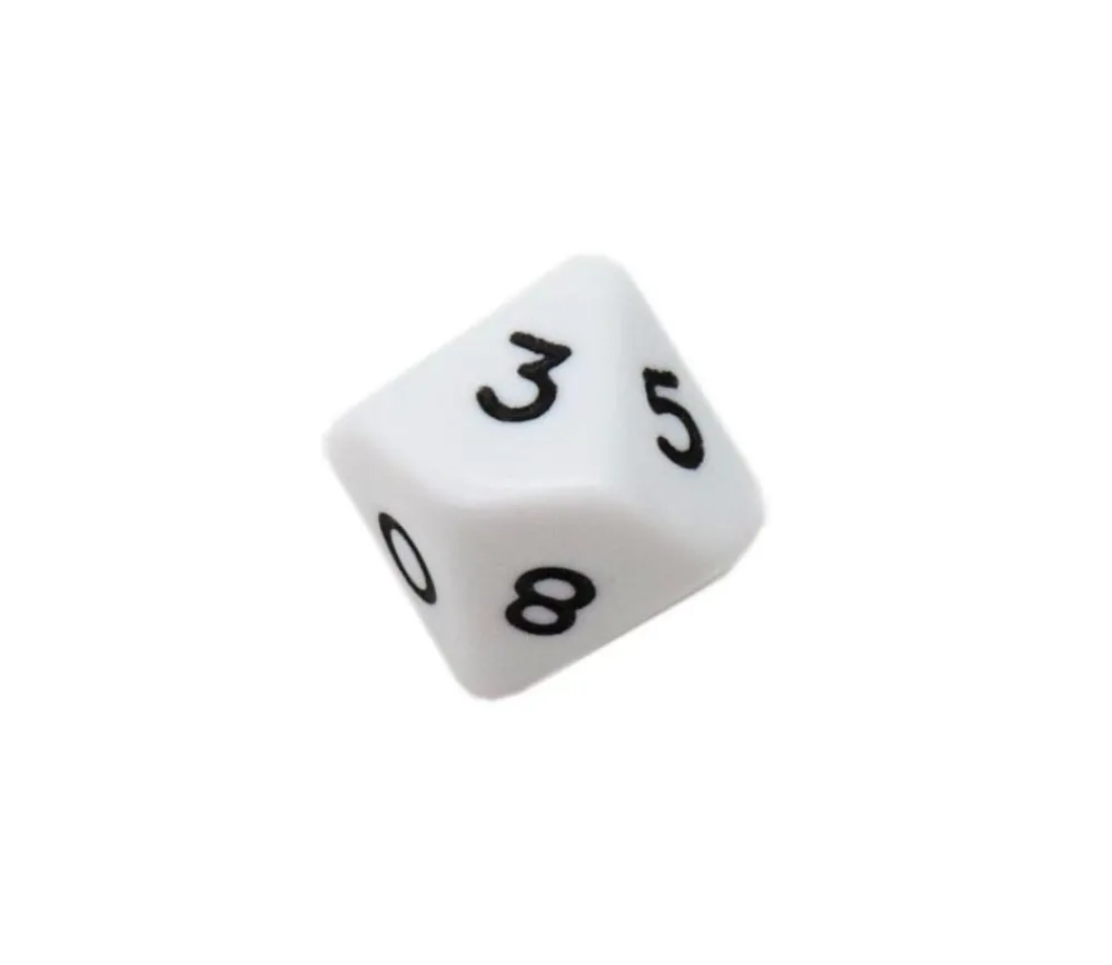Tout Pour le Jeu Dé 10 faces opaque 0 à 9 à l'unité (couleur mise au hasard)