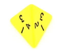 Tout Pour le Jeu Dé 4 faces pyramide 1 à 4 opaque à l'unité (couleur mise au hasard)